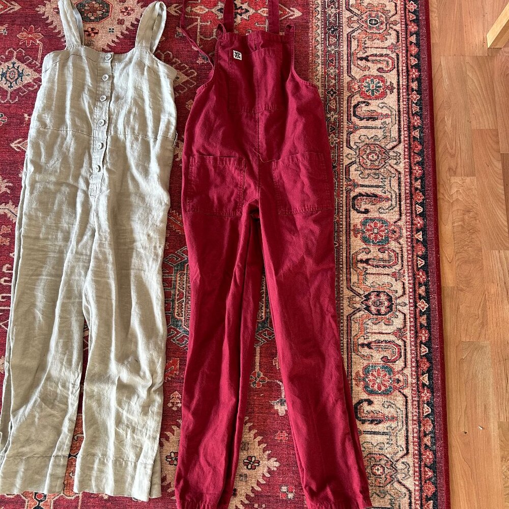 Lucy & Yak - Original Cotton Dungarees - Red - UK 6R